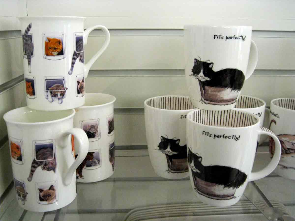 cat mug cup at the store in Charing Cross.