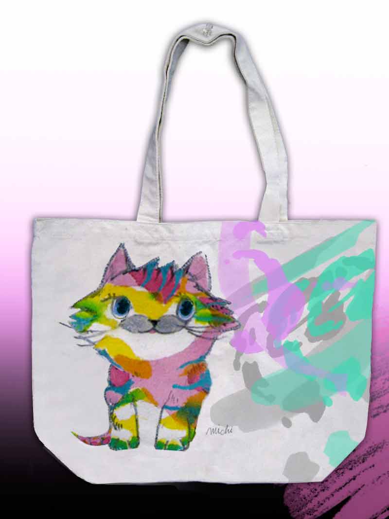 ねこ-エコバッグ-中尾道也 