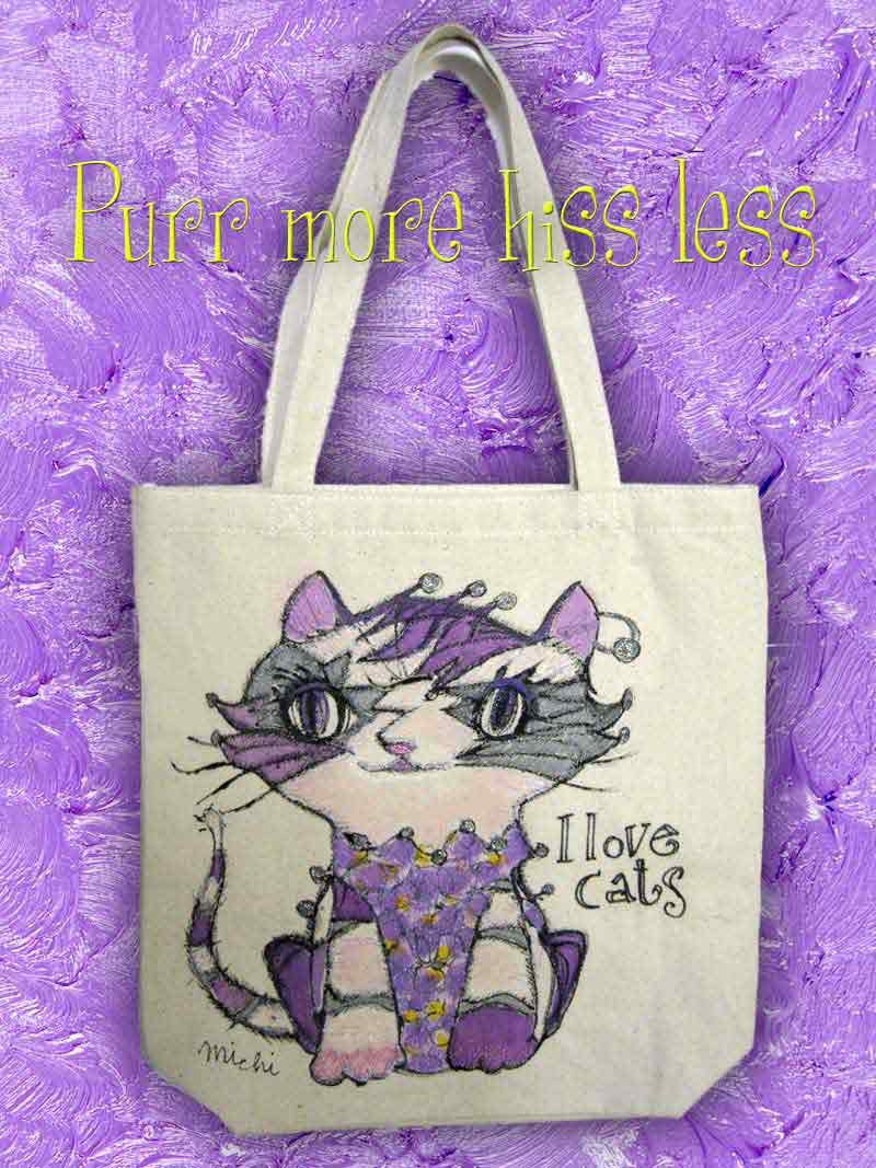 cat tote bag by michiy anakao_中尾道也 