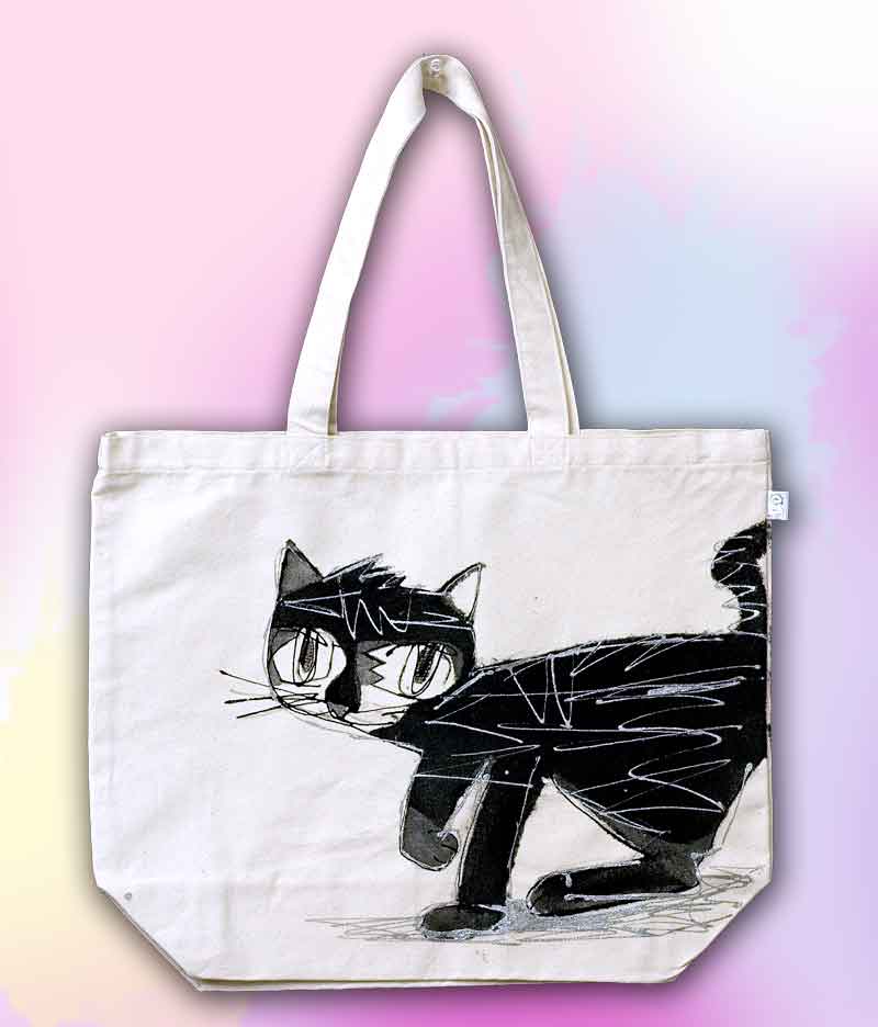 ねこ-エコバッグ-中尾道也 