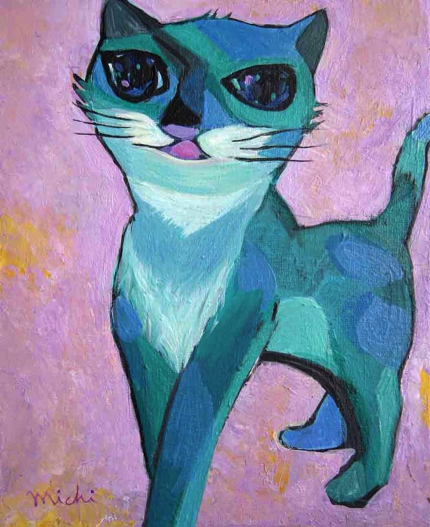 green cat by michiya nakao_中尾道也