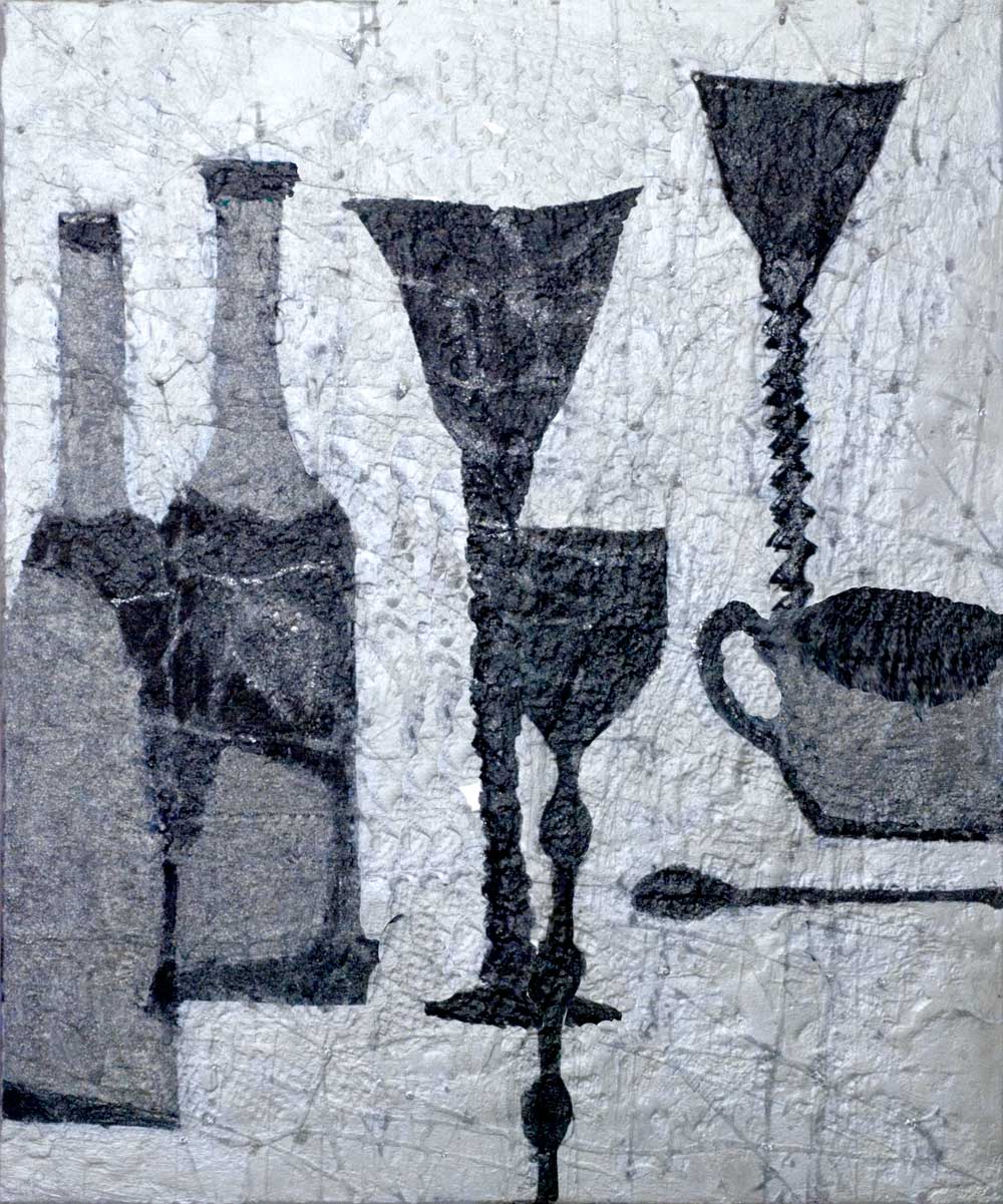  Wine bottle and wine glasses 