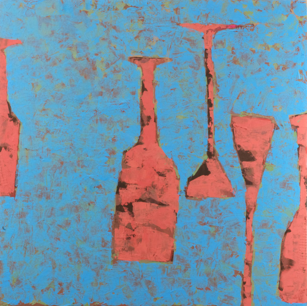  Wine bottle and wine glasses 